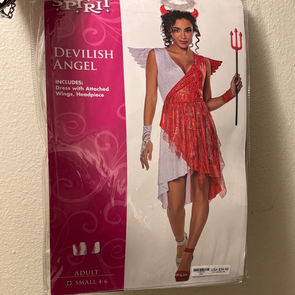 Spirit Devilish‎ Angel Costume - Red & White - new - size Sm (4-6)